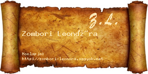 Zombori Leonóra névjegykártya
